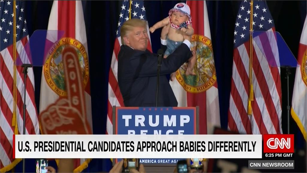 美國參選人塑造親形象 「寶寶公關」牌無往不利