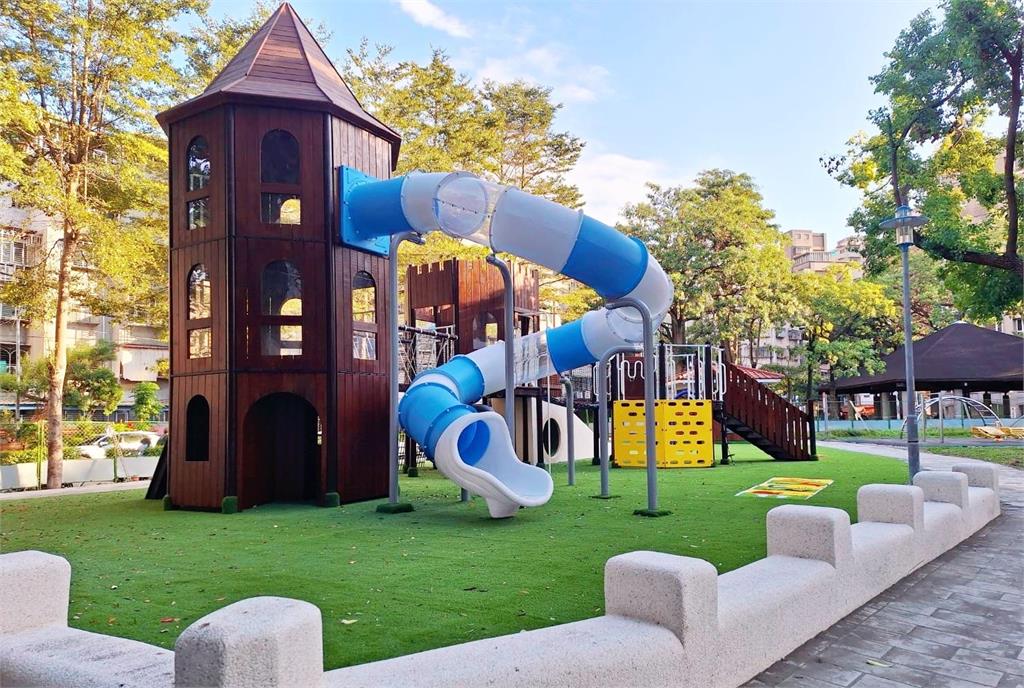 快新聞／新北首座兒童設計遊樂場！　中和華福公園「歡樂城堡」今啟用