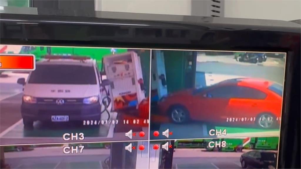 駕駛恍神追撞前車　失控衝進加油站　撞上加油機、救護車