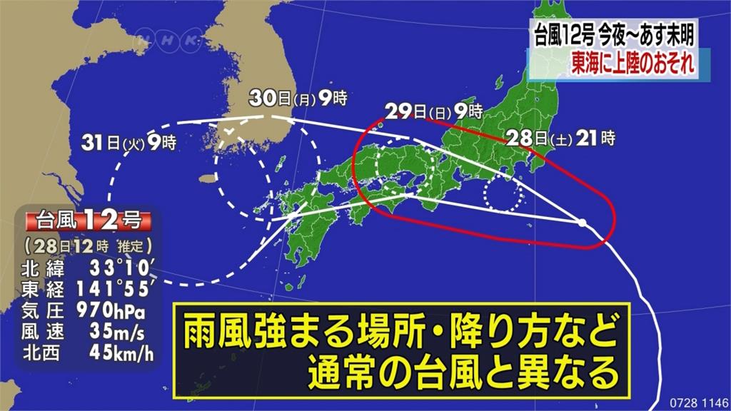 中颱「雲雀」直撲日本！氣象廳提醒嚴防豪雨