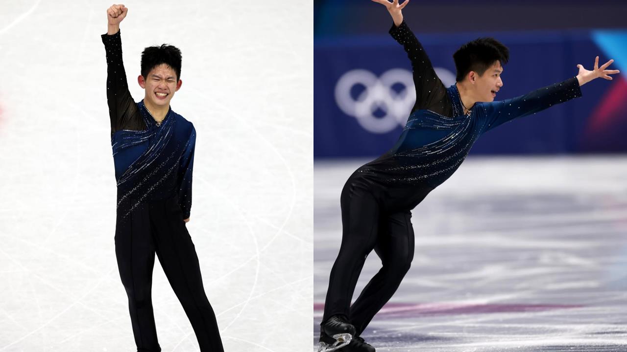 冬奧(影)／花滑短曲創下本季最佳72.41分！台灣好手李宇翔勇闖男子長曲