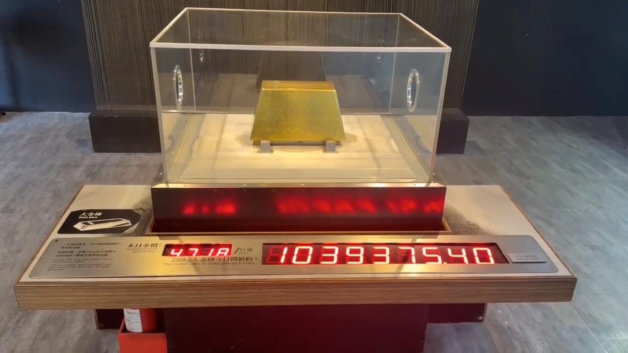 金價飆漲！黃金博物館「大金磚」身價衝破10.39億創新高