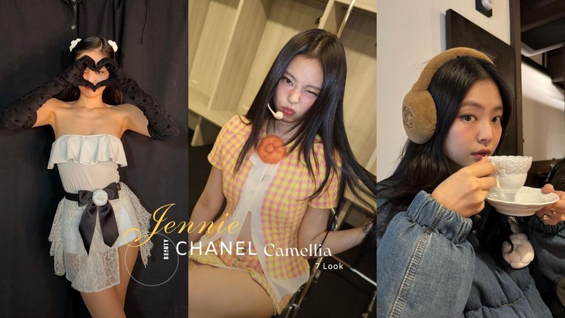 盤點7套 Jennie的「Chanel 山茶花搭配」！從紅毯到私服穿搭　人間香奈兒不是說假的！