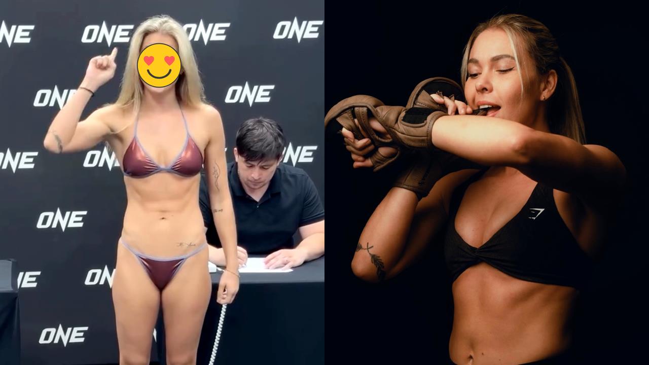 運動美女(影)／超火辣線條！英國女泰拳手「比基尼過磅」收服網友：教我打拳
