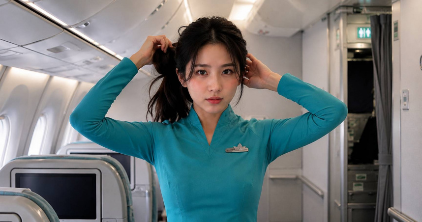 搭飛機見「空姐把頭髮放下來」 藏警訊！前空服員曝：恐已進入緊急程序