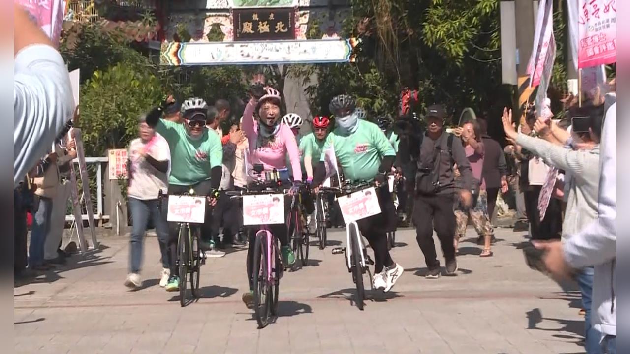 民進黨台南市長初選倒數7天　陳亭妃「鐵馬車隊」掃街