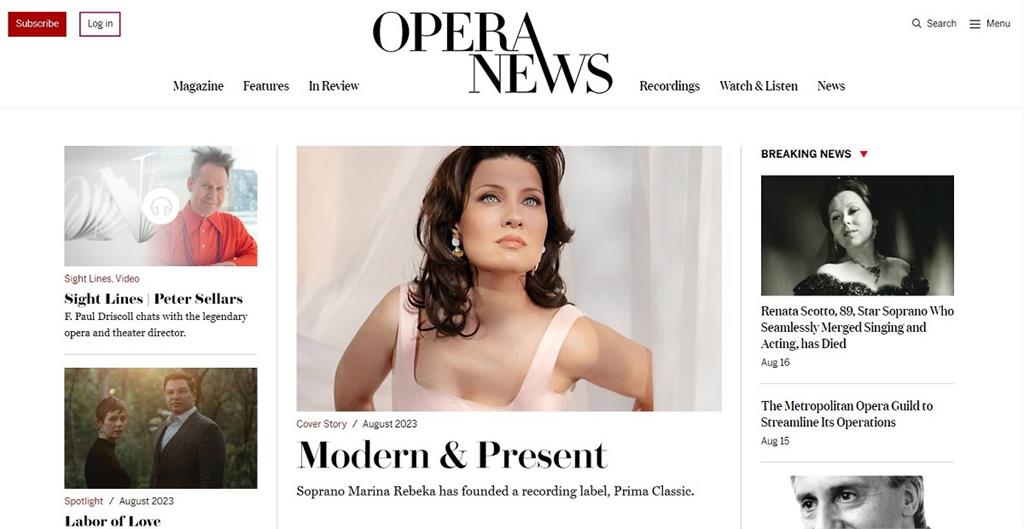 走過87載　美國老牌歌劇雜誌《Opera News》將消失