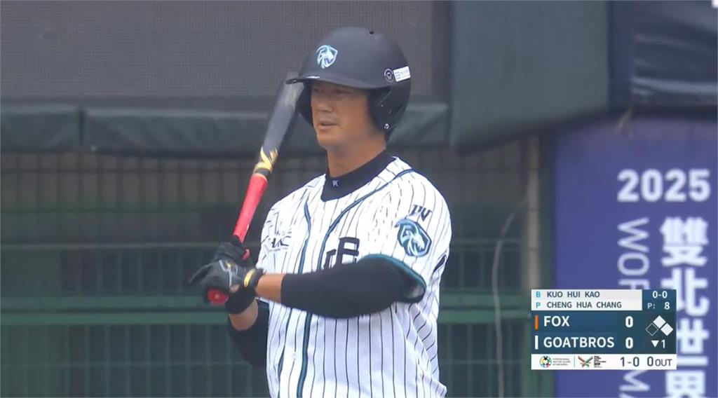 世壯運(影)／「棒球情人」高國輝開轟　山羊兄弟首局攻下13分晉級35+金牌戰