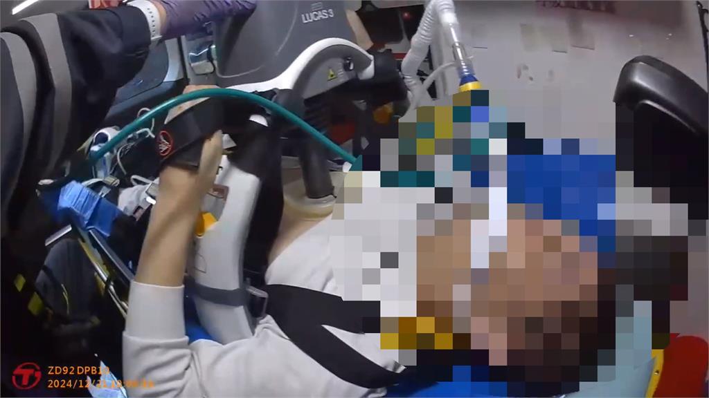 男心肌梗塞十秒吸一口氣「瀕死呼吸」　救護人員不間斷CPR+電擊7次成功救命