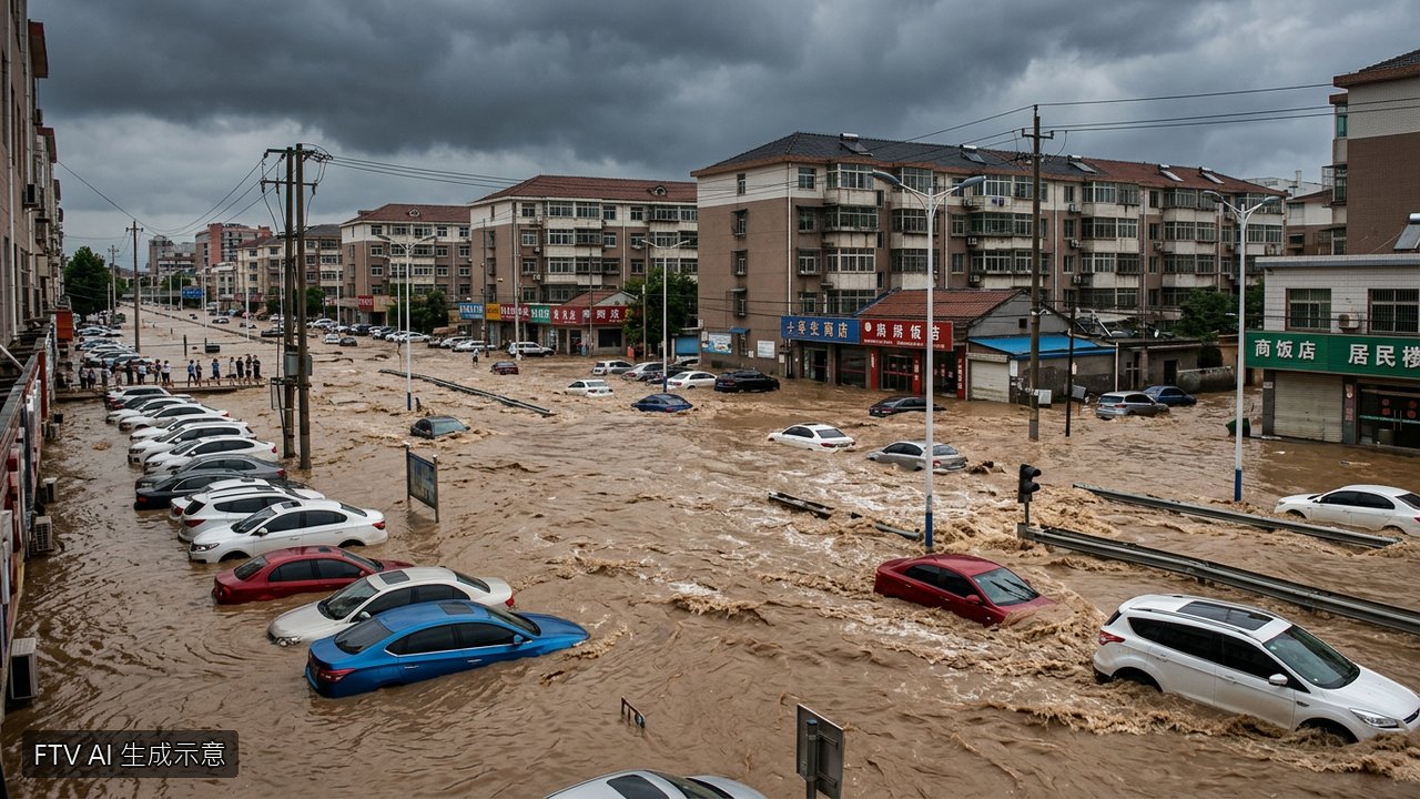 強颱巴威肆虐中國北方！河北遼寧暴雨成災「水深達2米」車輛慘遭沖走