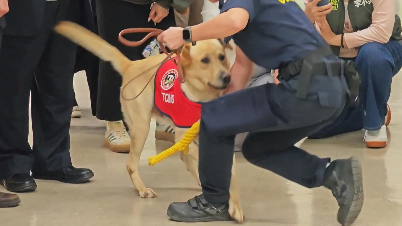 守護國門第一線！李坤城牽線捐贈　為"汪汪隊"加菜