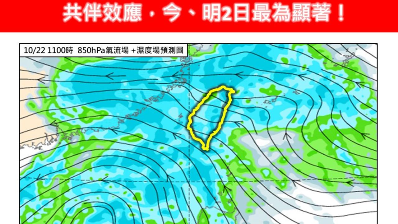 「共伴雨彈炸台」影響最劇烈時段曝光 專家示警「2縣市」:強降雨恐釀災!