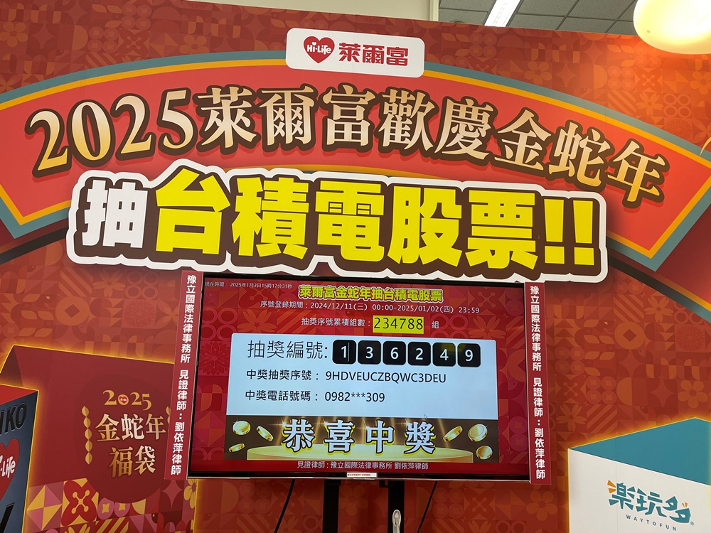 福袋抽台積電股票  第一位幸運兒出爐