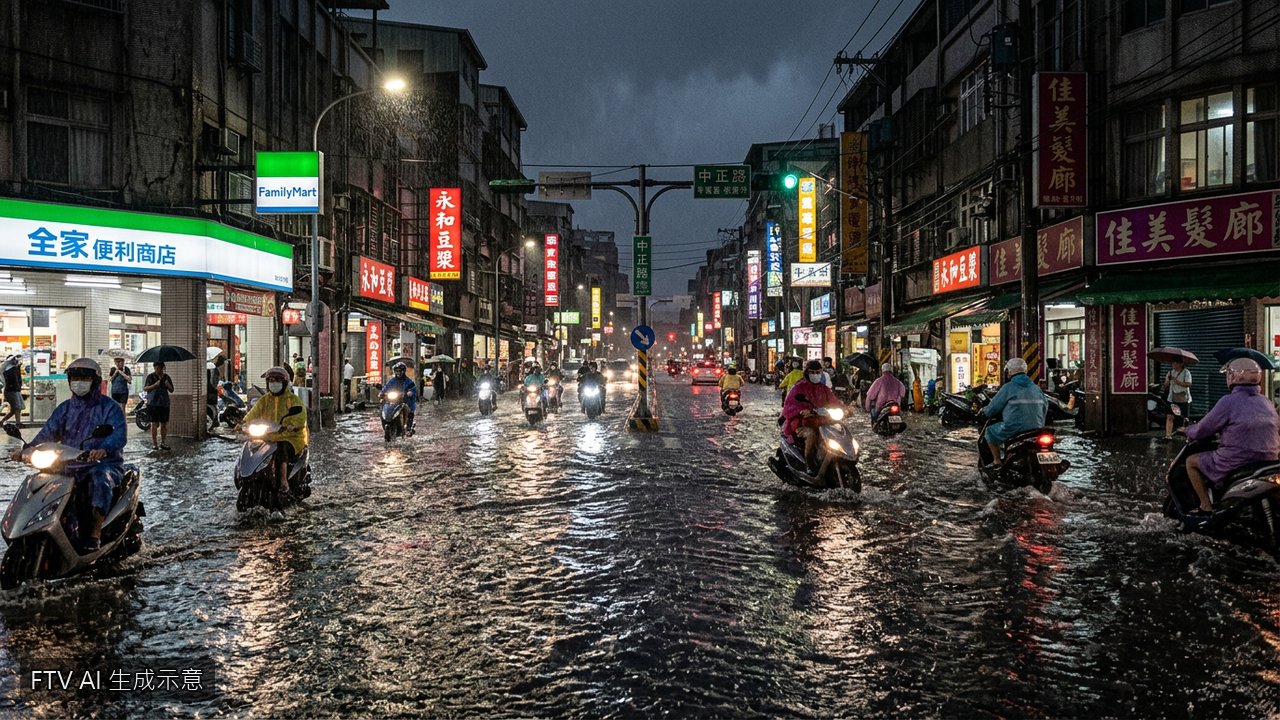 暴雨狂炸南台灣！高雄台南等6縣市週一緊急停班停課