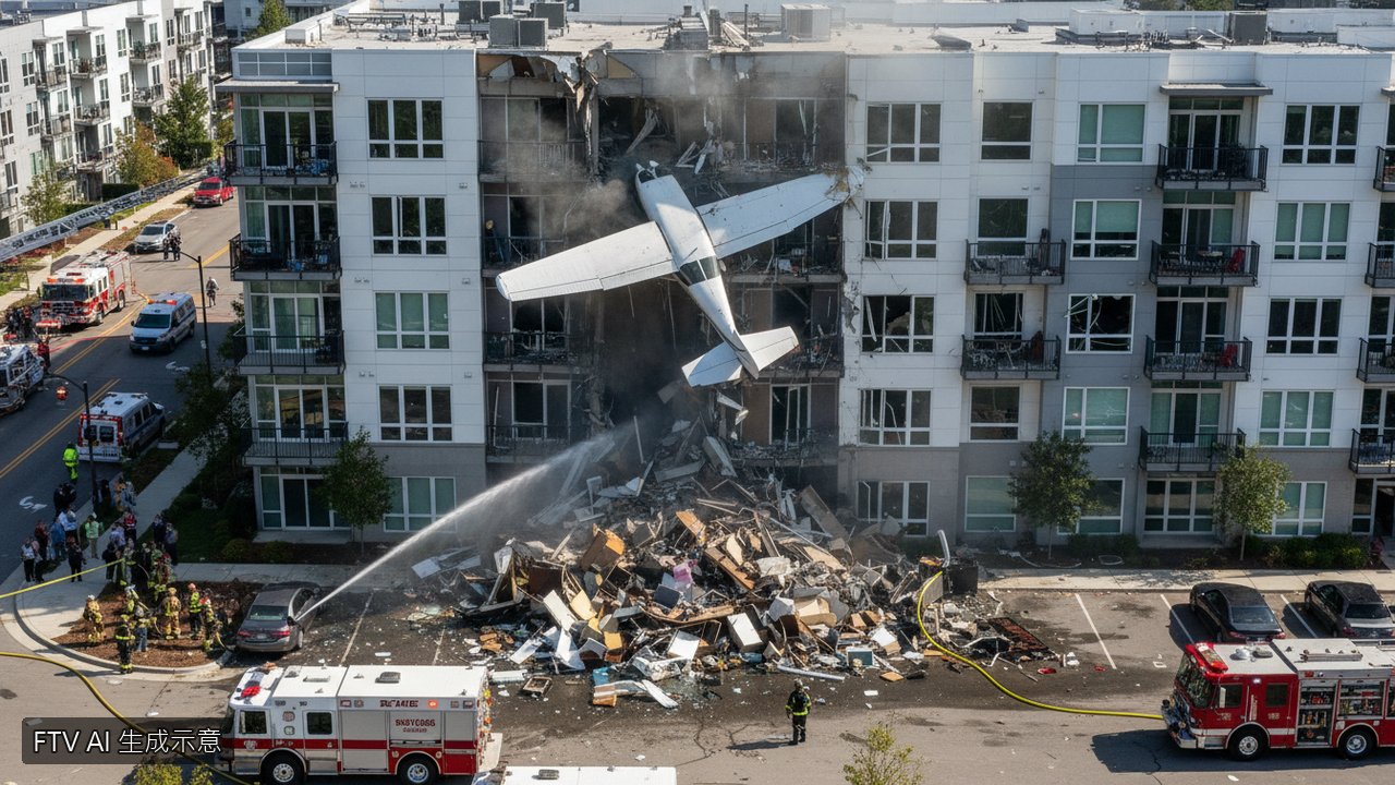 巴西小飛機撞進住宅大樓！機師副機師當場身亡　釀3死2傷慘劇