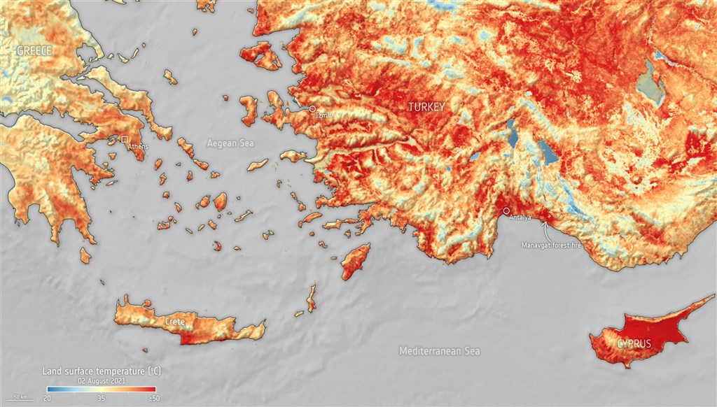 熱浪襲土耳其與賽普勒斯　地表溫度飆破攝氏50度