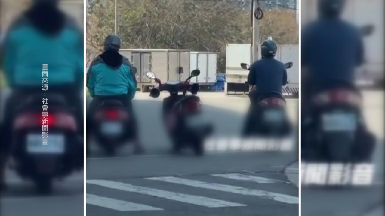 又出現時間管理大師！　女騎士車停待轉格「趁紅燈買水果」