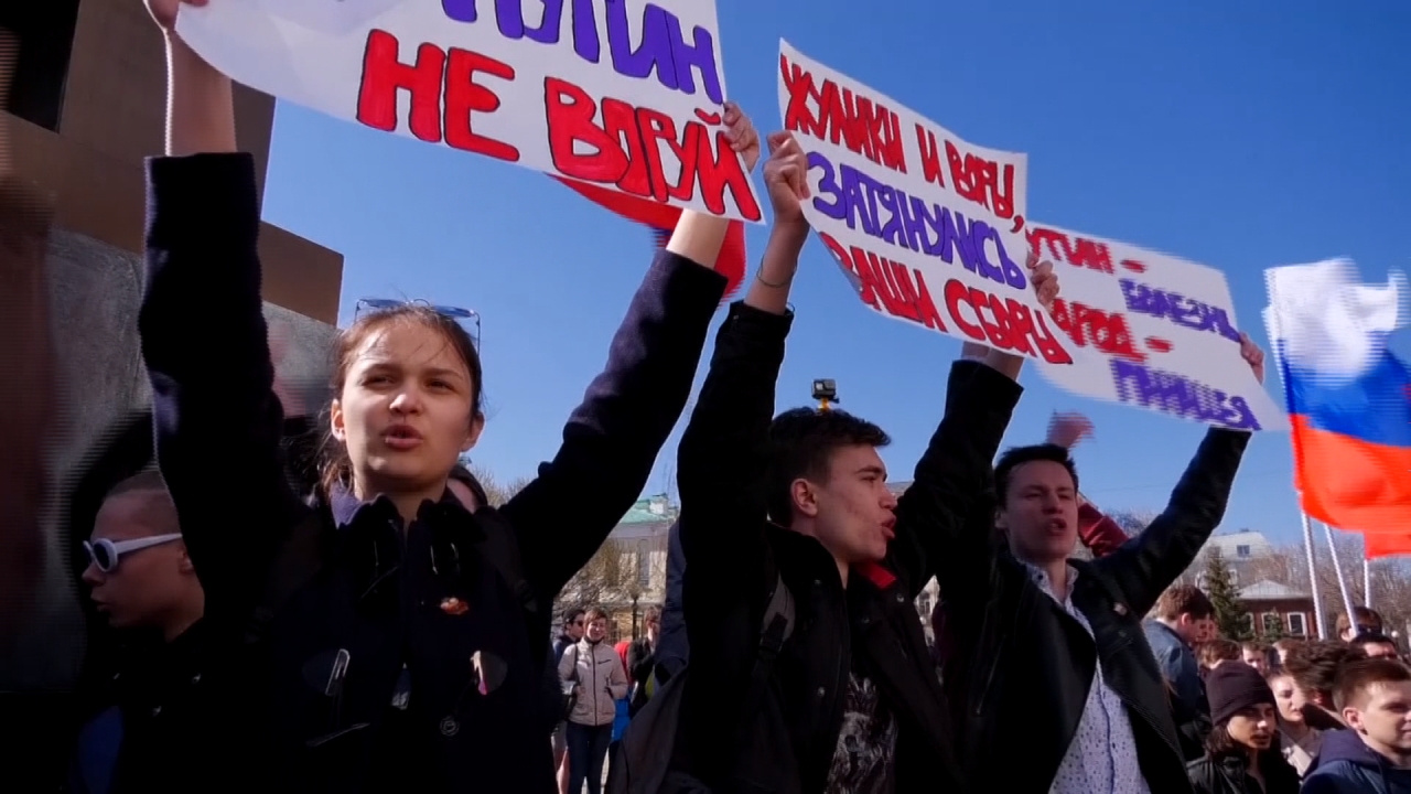 俄國反蒲亭民眾上街抗議爆衝突 1600人被捕