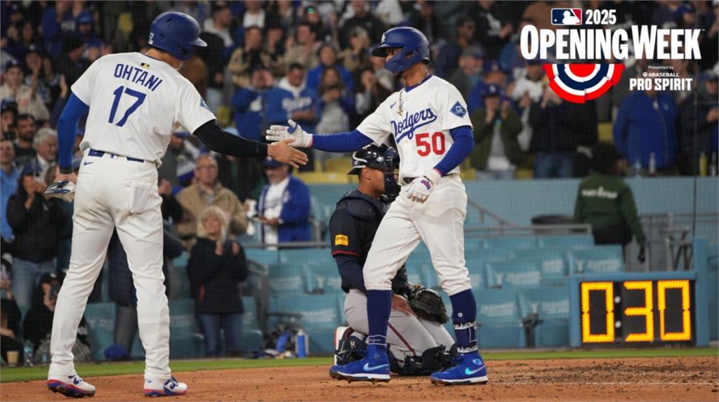 MLB(影)／MVP三連星輪到貝茲發威！道奇勝勇士拿下開幕7連勝　創隊史新紀錄