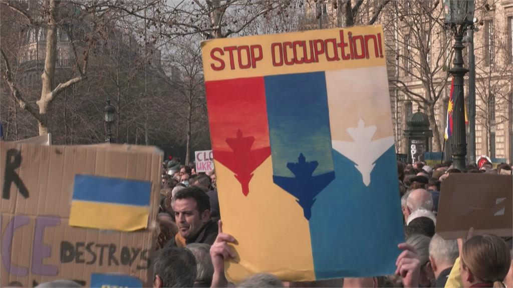 譴責俄羅斯入侵烏克蘭　全球持續反戰示威