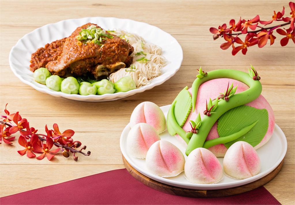 閏月孝親添壽!國賓「福壽美饌」東坡肘子、手工壽桃 美味添福壽