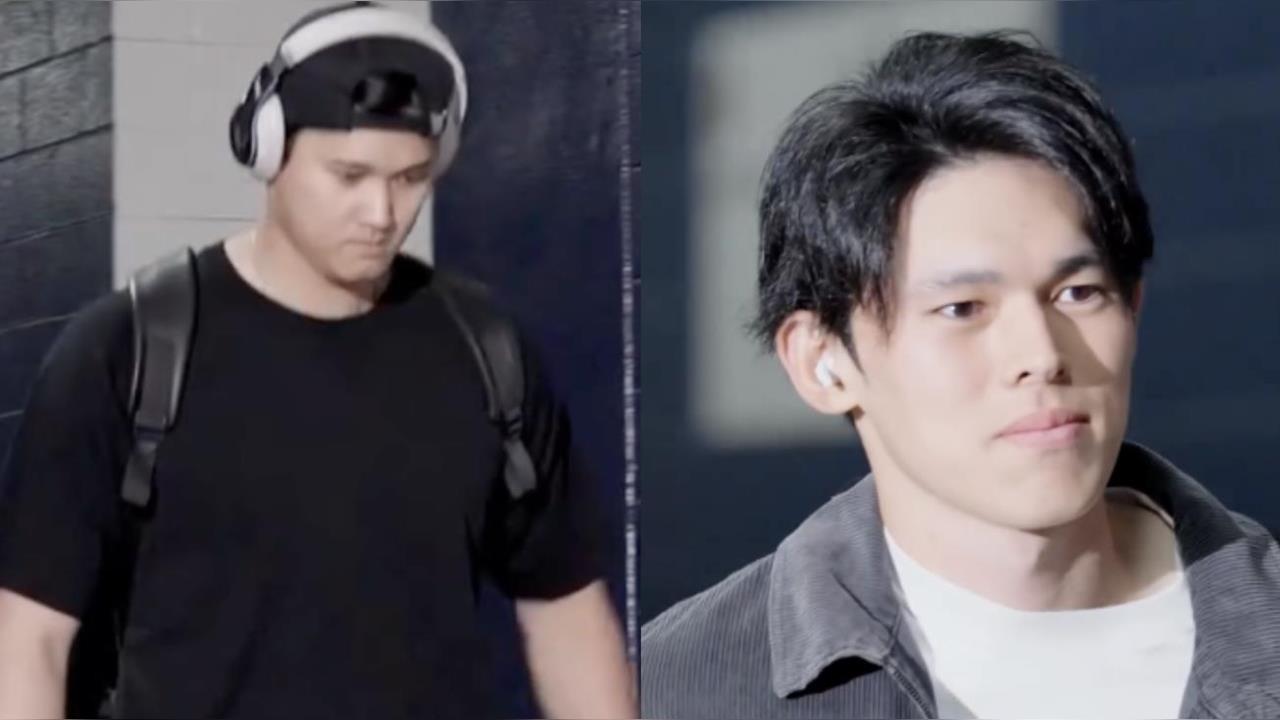 大谷翔平、佐佐木朗希賽前。(圖/道奇IG)