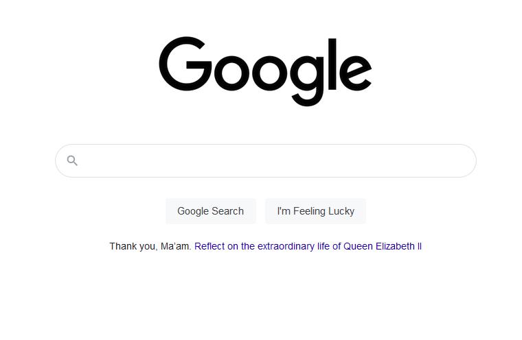 快新聞／悼念女王　英國Google將LOGO改成黑色