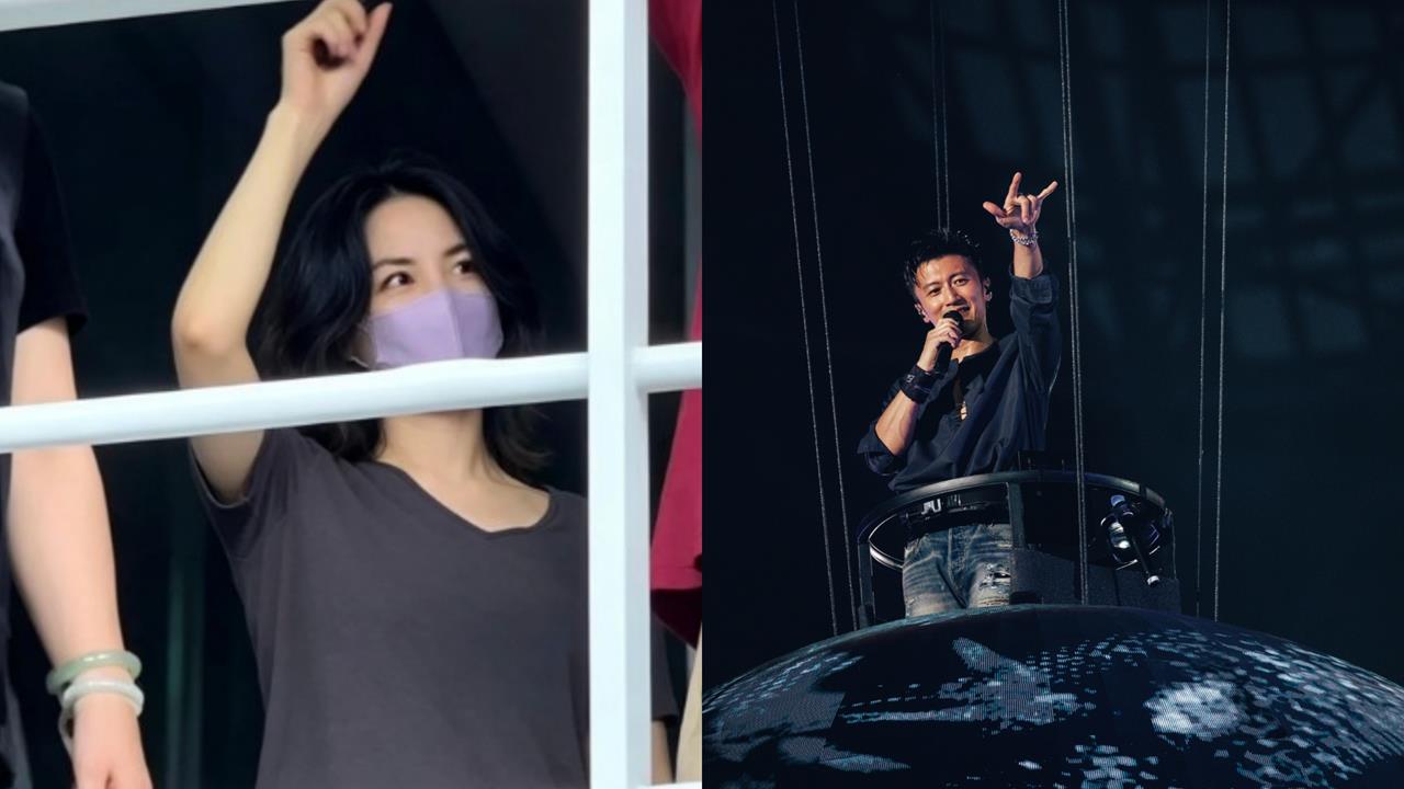 謝霆鋒演唱會驚見「野生王菲」賣力揮螢光棒！「2人高調牽手」罕見畫面曝光