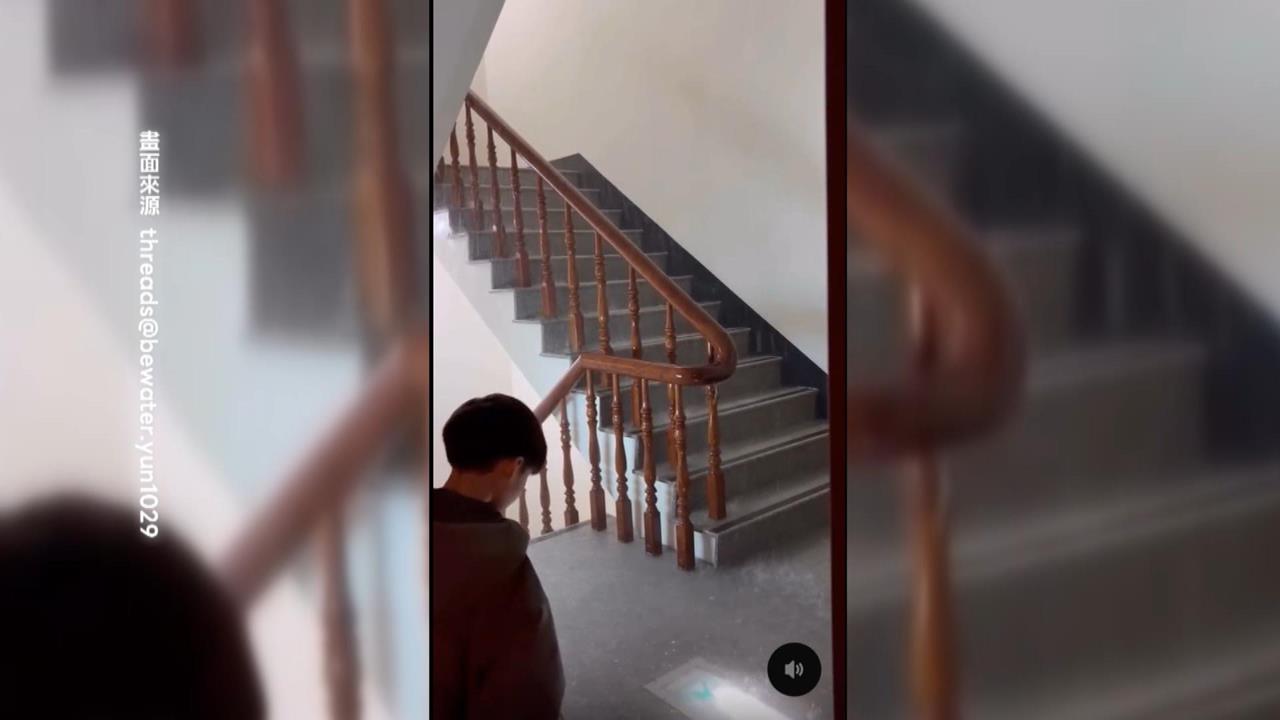 台南溫泉會館湯屋水管爆裂 溫泉水蔓延樓梯間宛如「水濂洞」