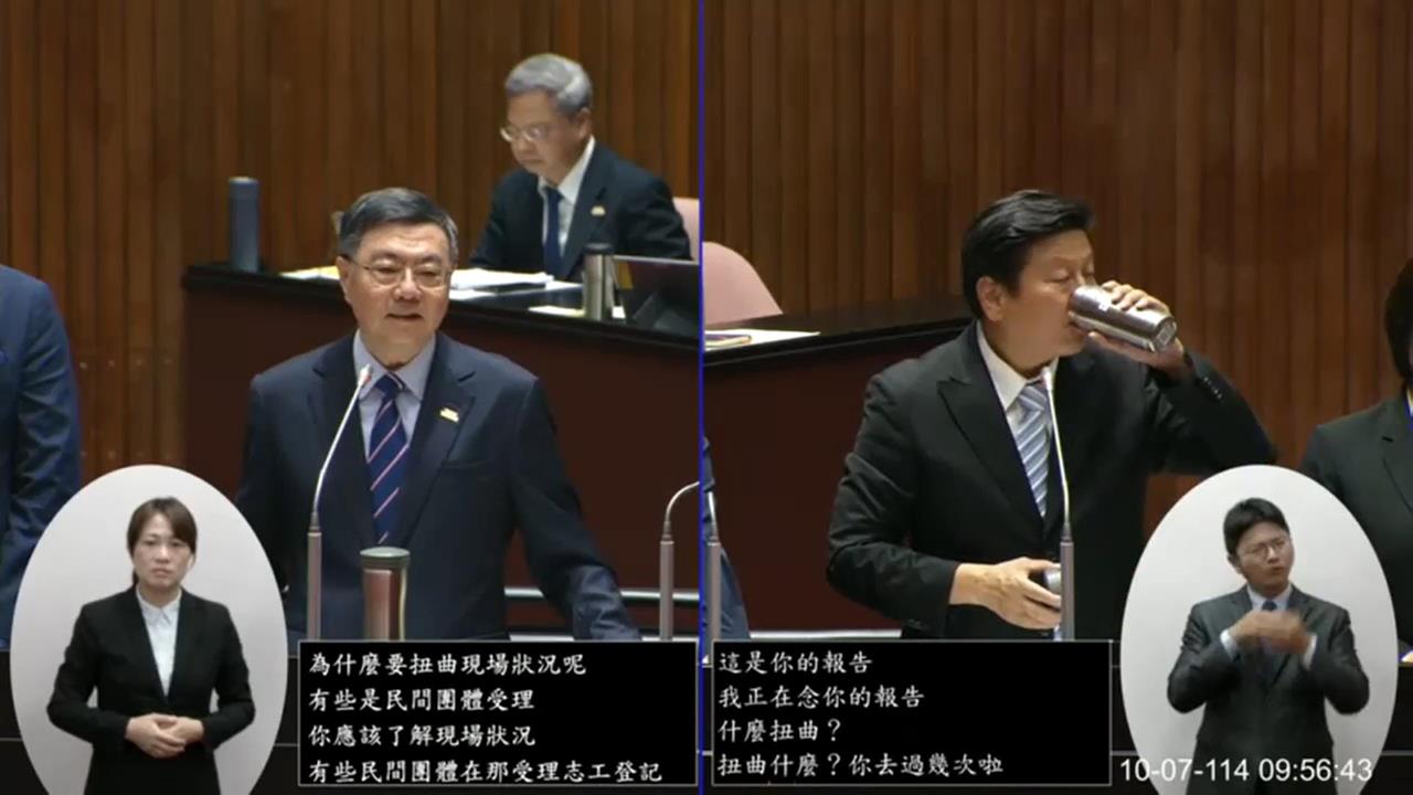傅崐萁質詢喝水突嗆:這就是你的水平!卓榮泰秒回「這句」網讚爆:一鳴驚人