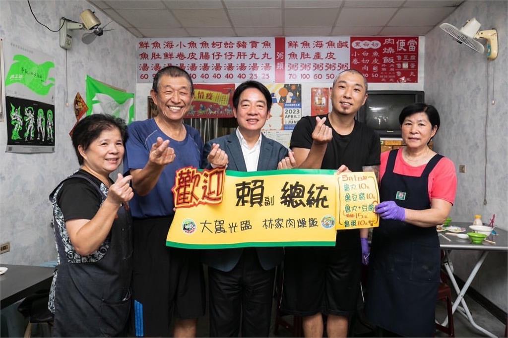 快新聞／賴清德低調造訪台南「林家肉燥飯」　老闆：美食節目都比不上賴副魅力