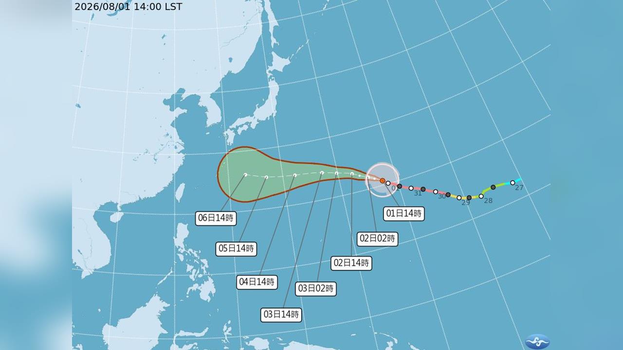 快新聞／強颱白海豚會轉彎？下週六影響最劇烈　氣象署曝「路徑3走向」