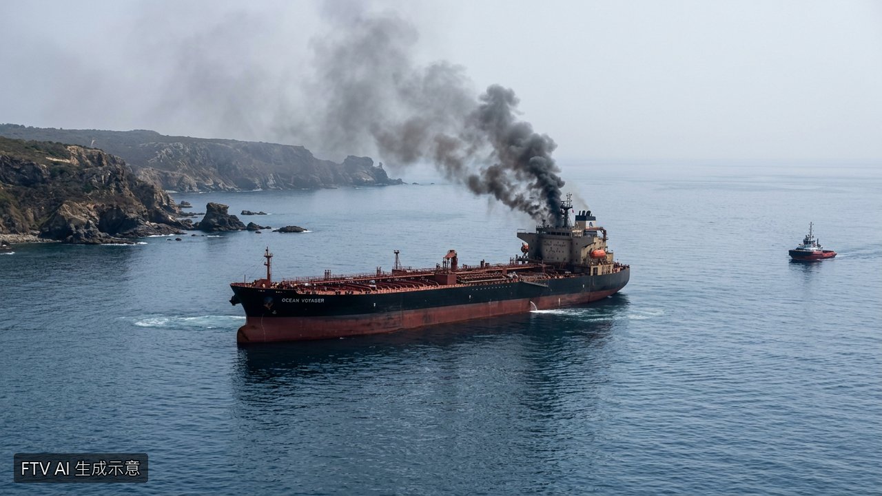 霍爾木茲海峽油輪遭擊中起火　船員緊急棄船