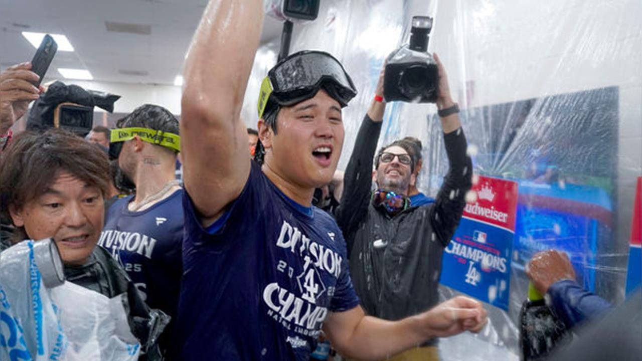 MLB／道奇封王全隊嗨翻享受香檳浴！大谷翔平「這一舉動」引起網友驚呼