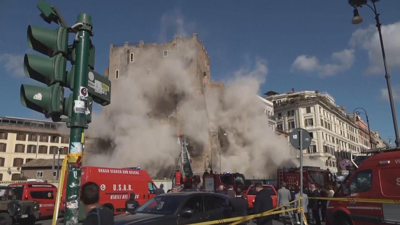 義大利羅馬工安意外！　中古世紀塔樓整修期間倒塌