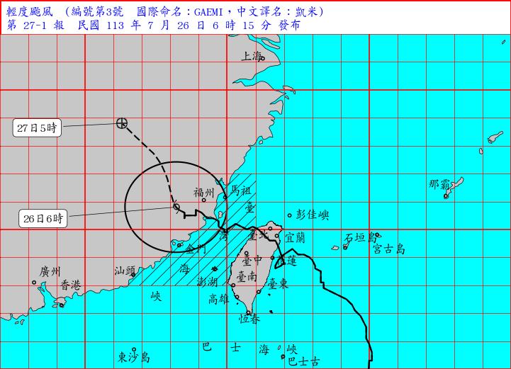 快新聞／凱米颱風逐漸遠離！預計8點半解除海陸警報　中南部今防豪雨