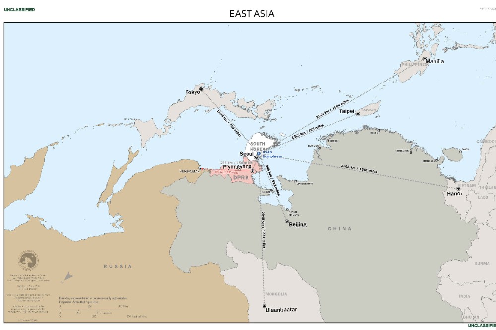駐韓美軍司令發布顛倒圖強調速援台北 南韓是「中日間航母」