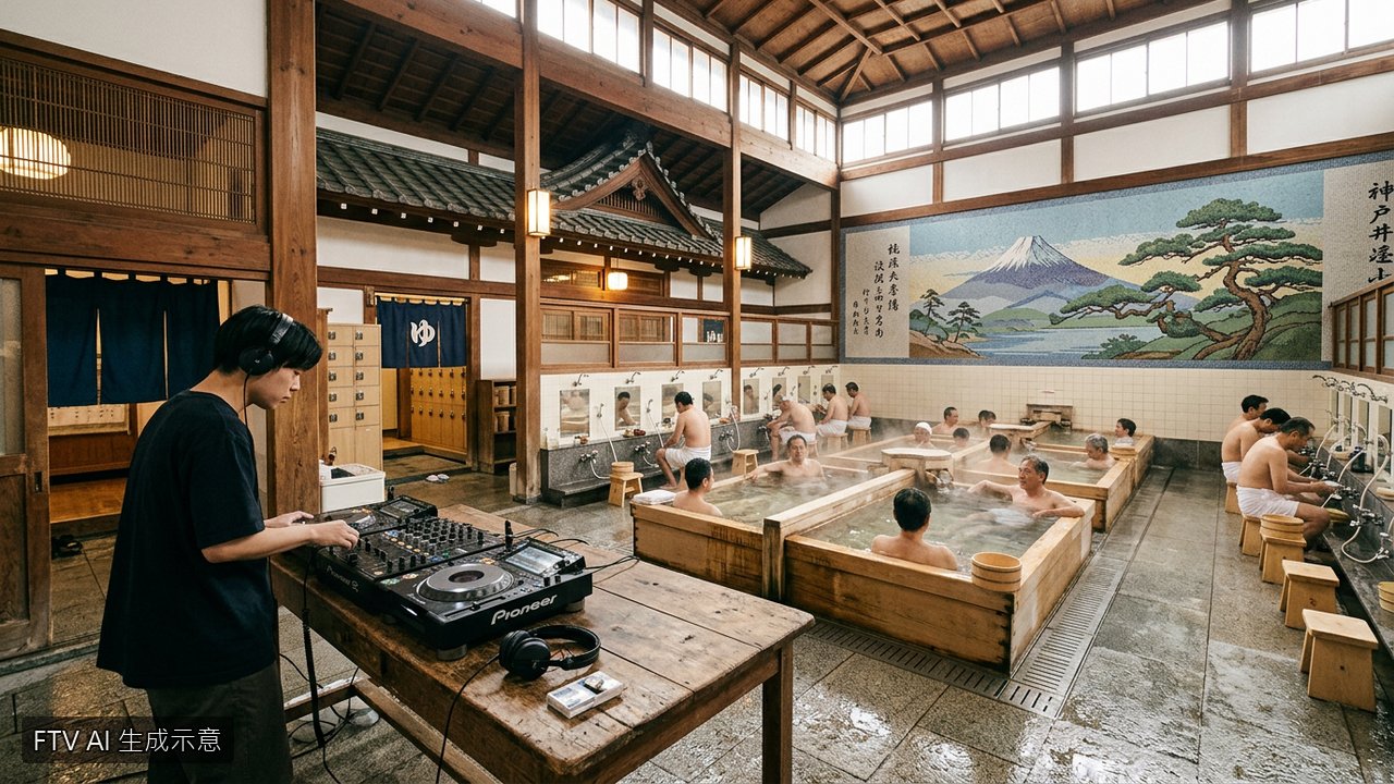 日本大學生出奇招！DJ進駐百年錢湯、魚市拯救老街