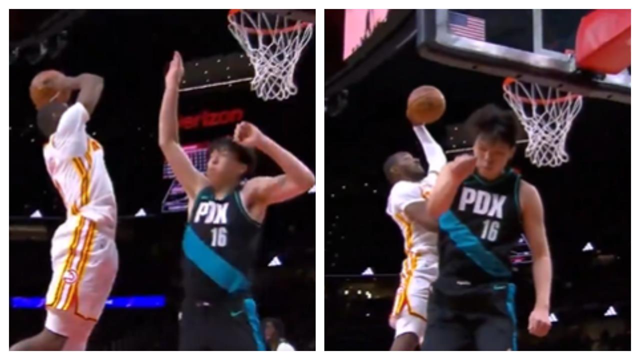 NBA(影)/中國約基奇慘變海報配角快躲開!庫明加解除封印「上演爆扣」全場瘋狂