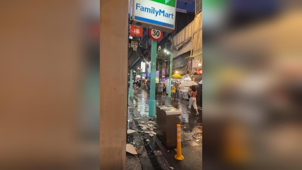 最新／巴威強風豪雨釀北台多起災情　西門町商圈驚爆「磁磚掉落砸傷遊客頭部」