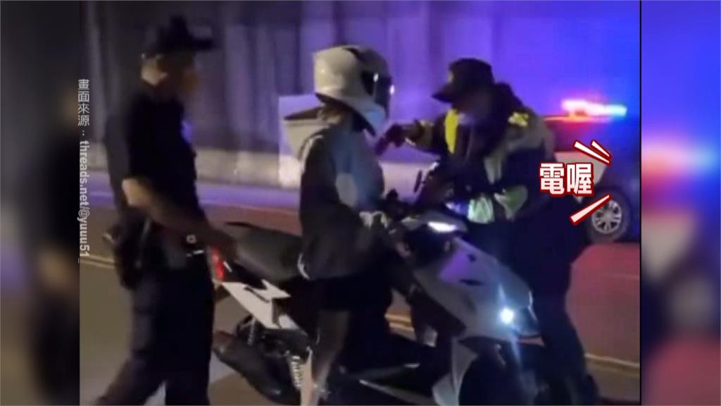 攔檢機車警「猛按電擊器」　女騎士控執法過當