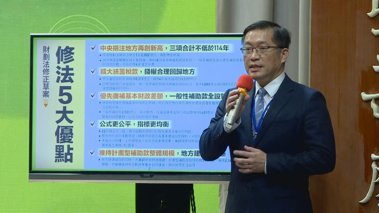 快新聞/行政院版《財劃法》出爐!挹注地方破1.2兆創新高 細節全曝光