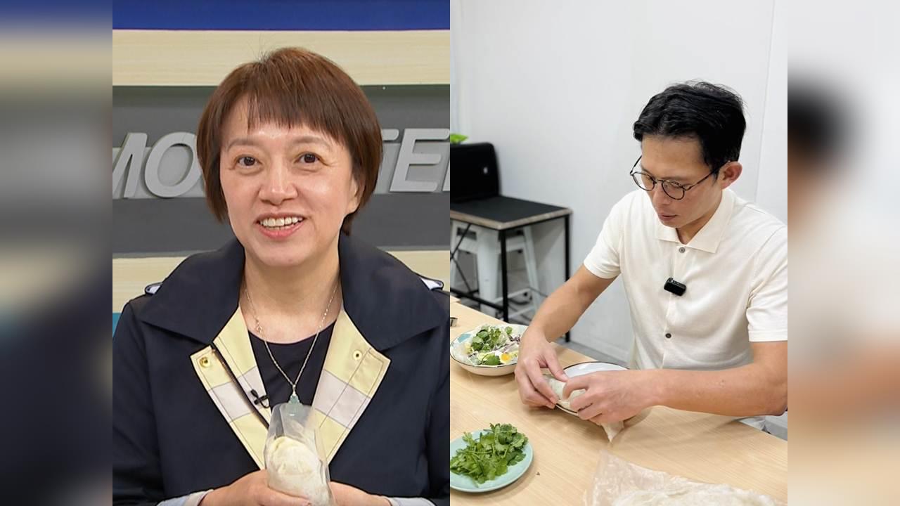 黃國昌包潤餅「遭酸包牌、包藏禍心」 邱明玉急了:快去包牛肉麵!