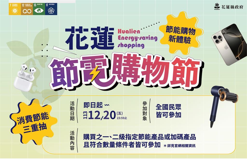 【花蓮節電購物節】開跑囉！多項大獎等你帶回家