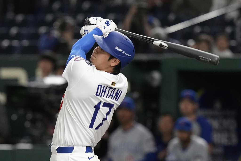 MLB(影)／大谷翔平炸裂東京巨蛋！本季第一轟出爐　追平個人最快開轟紀錄