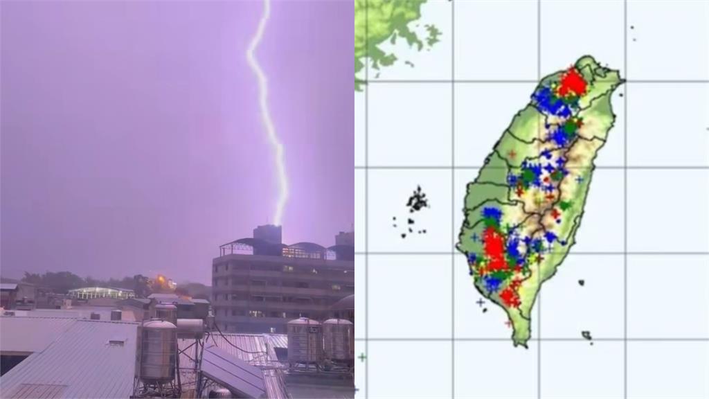 全台閃電「從南轟到北」如空戰!粉專PO圖全是訊號驚喊:天空爆炸中