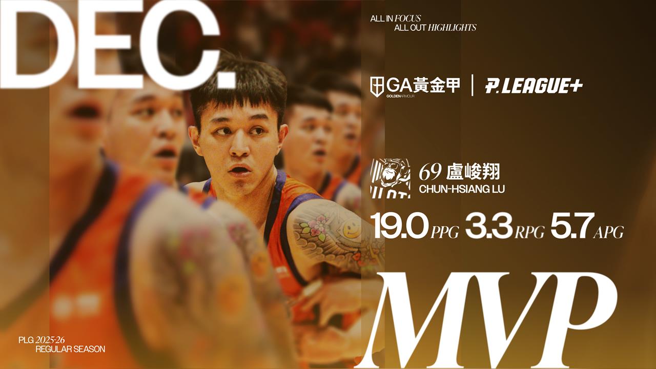 PLG(影)/「夜王」盧峻翔沒有極限!生涯第8次獲單月MVP刷新聯盟紀錄