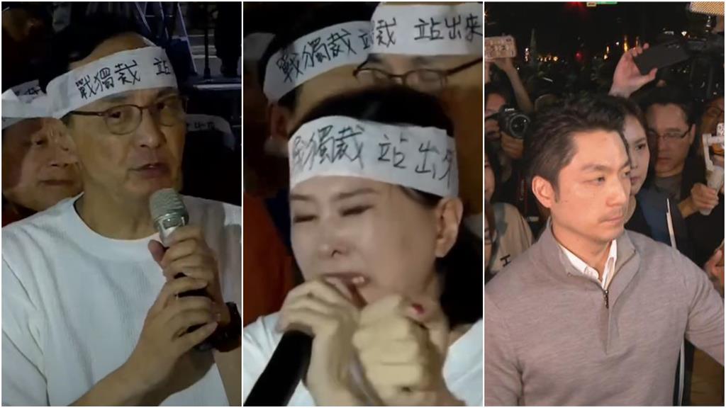 朱立倫帶頭違法抗議、王鴻薇爆哭「太抓馬」！她爆「罷藍連署量狂增」交超厚一疊