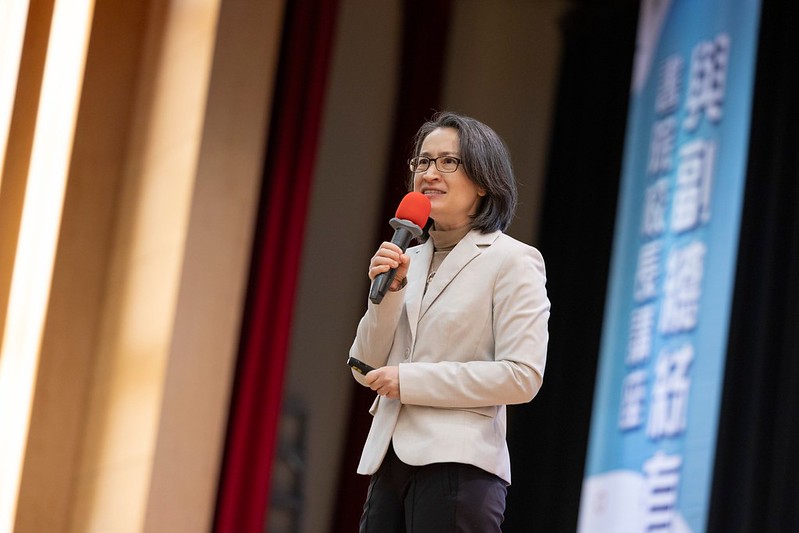 快新聞／親分享工作經驗　蕭美琴喊：發揮「戰貓精神」讓台灣走向世界
