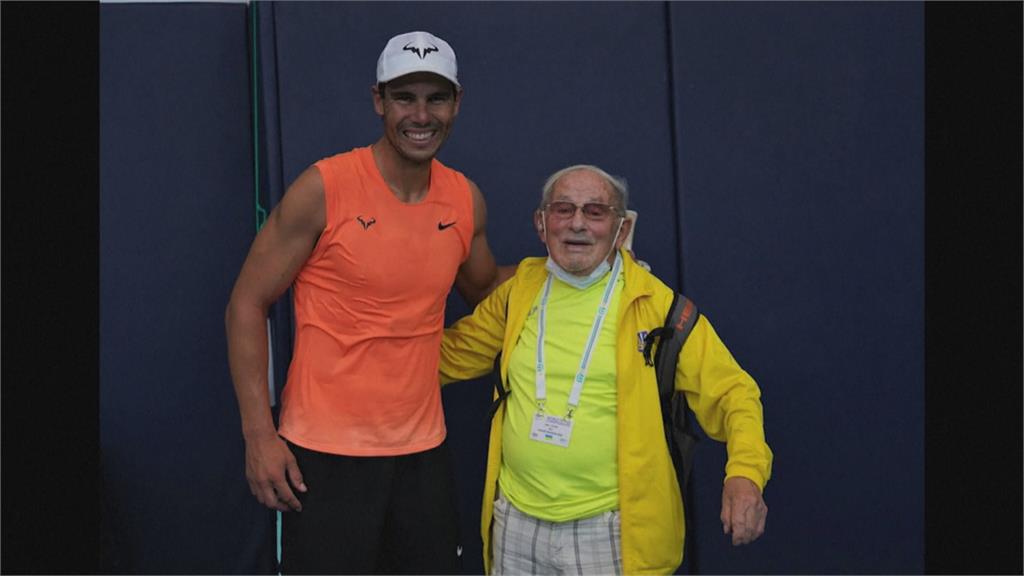 97歲世界最老網球選手 單挑前球王納達爾